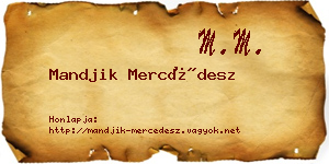 Mandjik Mercédesz névjegykártya